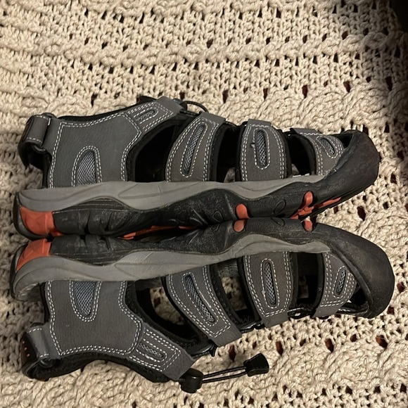 EDDIE BAUER / Tommy gray black fisherman cinch hiking sandals Men’s‎ size 10 - Picture 3 of 17
